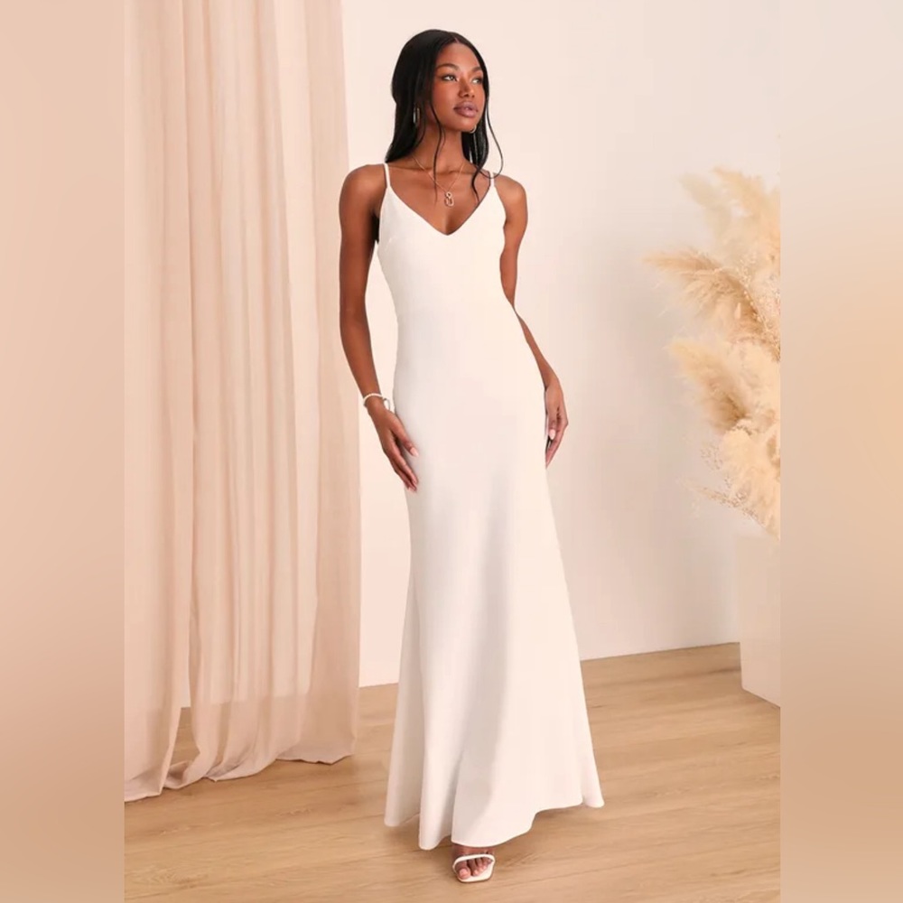 Lulu’s Infinite Glory White Maxi Dress